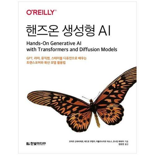 보리보리 [하나북스퀘어]핸즈온 생성형 AI： GPT, 라마, 뮤직젠, 스테이블 디퓨전으로 배우는 트랜스포머와 확산 ..