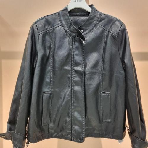 [라티움]라티움 HC34 부드러운느낌 차이나카라 밑단스트링조절포커 페이크가죽점퍼 T2533JK02 (41016898)