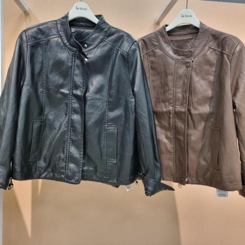 기타제조사 [라티움]라티움 HC34 부드러운느낌 차이나카라 밑단스트링조절 포커 페이크가죽점퍼 T2533JK02 (41016891)