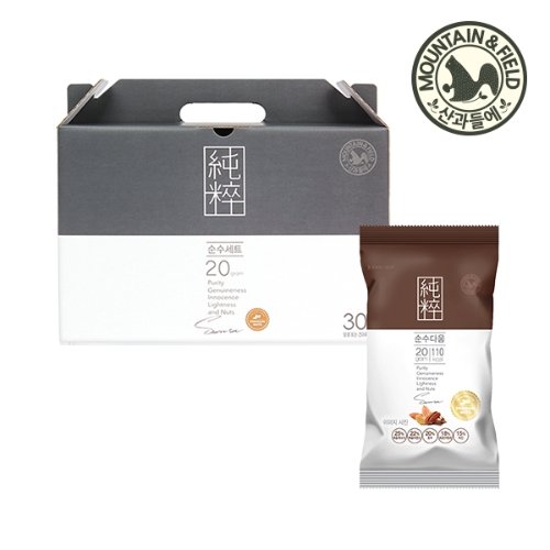 [산과들에] 순수다움 하루견과 30입 선물세트 (20gx30입) 견과 5종