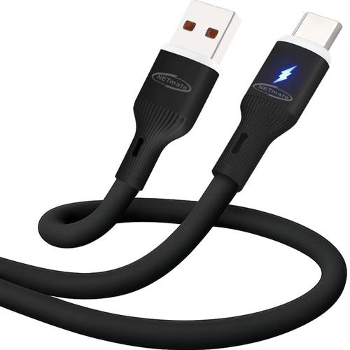 [오너클랜]USB2.0 A to C 실리콘 케이블 0.5m PD 60W 블랙
