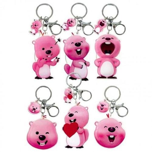 [에이치플러스몰]핑크 베이직 잔망 비버 대왕 올데이 킹받는 투포인트