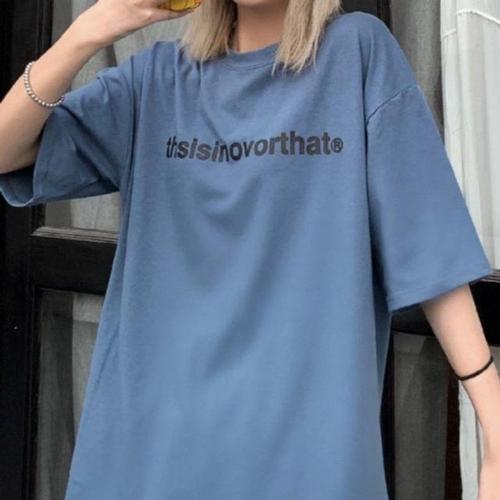 에이치플러스몰 여성 빅사이즈 데일리 반팔 여름 클래식 티셔츠 오버 WFJ2XKO