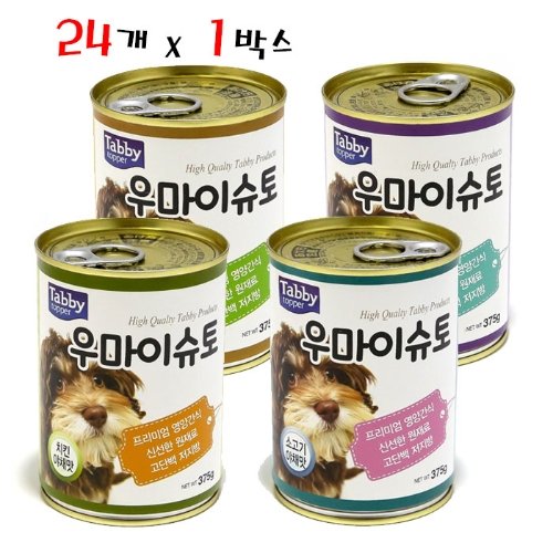 테비토퍼 우마이슈토 375g 24개 1박스 강아지캔