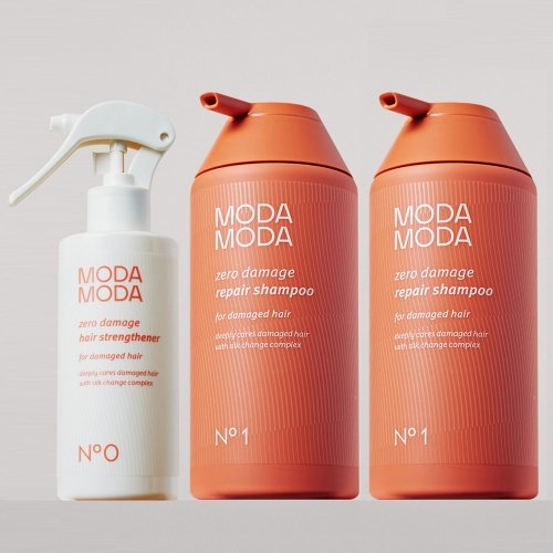 (주)수안향장 모다모다 제로 데미지 리페어 샴푸 500g 2통  + 모발강화제 200g
