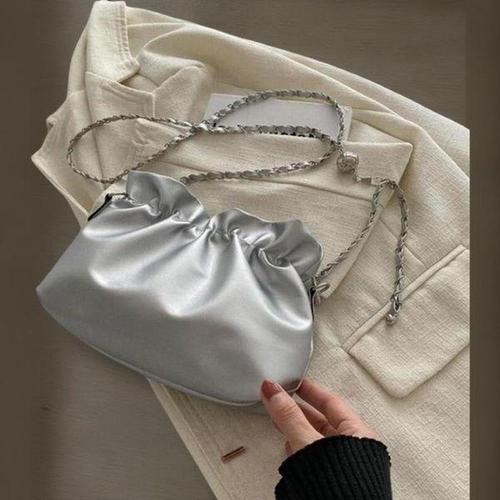 [신상오픈런]여성 일상용 심플 체인 스트랩 주머니 만두 크로스백