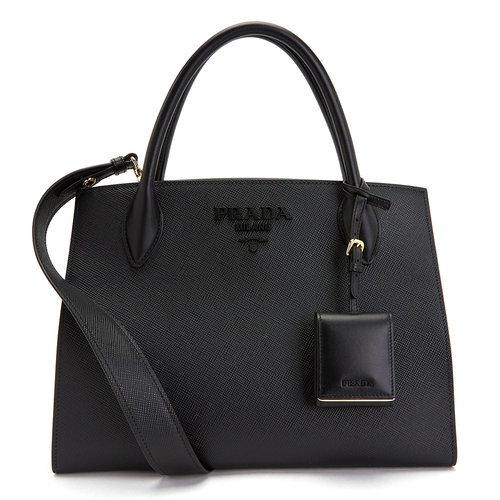 PRADA♥ベスト♡美品 프라다] 사피아노 모노크롬 미디움 1BA155 2ERX F0002 OOO 여자