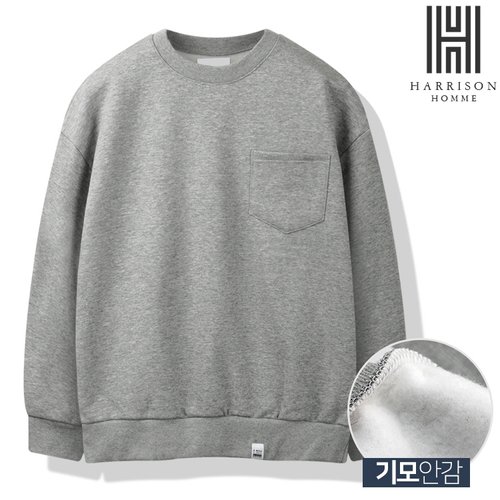 [해리슨] 오버핏 기모 포켓 맨투맨 7600 ITD1022