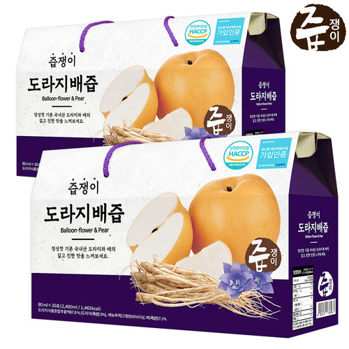 즙쟁이 도라지배즙 2박스/60포