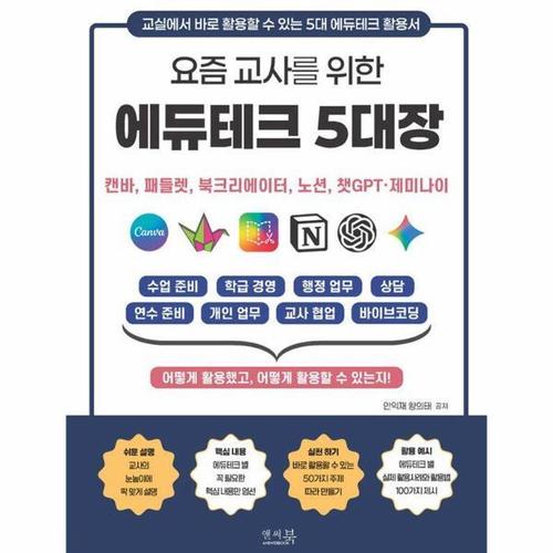 요즘 교사를 위한 에듀테크 5대장 - 캔바, 패들렛, 북크리에이터, 노션, 챗GPT？제미나이