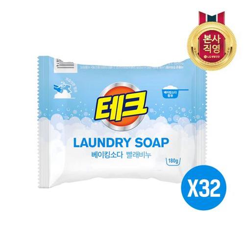 테크 베이킹소다 빨래비누 180G x 32개