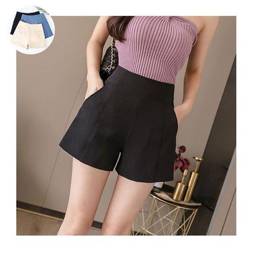 셀러허브 [BZG41369_49]하이웨스트 와이드핏 여름 숏팬츠 여성