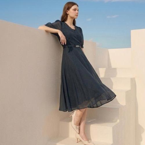 [미니멈]시스루 플레어 벨트 원피스 (M1BGWO3910 DV1)_IC