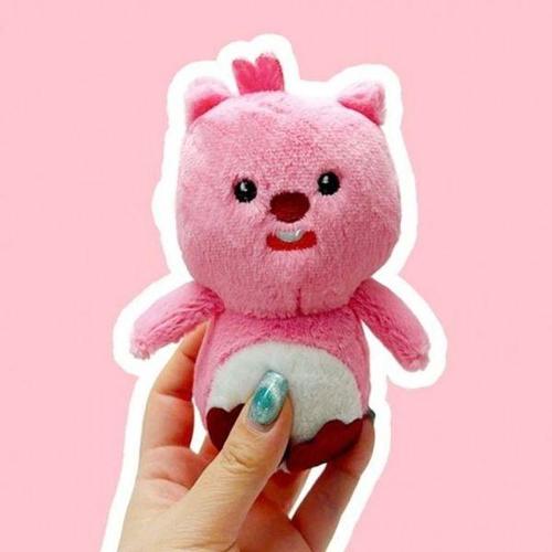 [에이치플러스몰]잔망 베이직 심플 핑크 비버 올데이 킹받는 애착인형