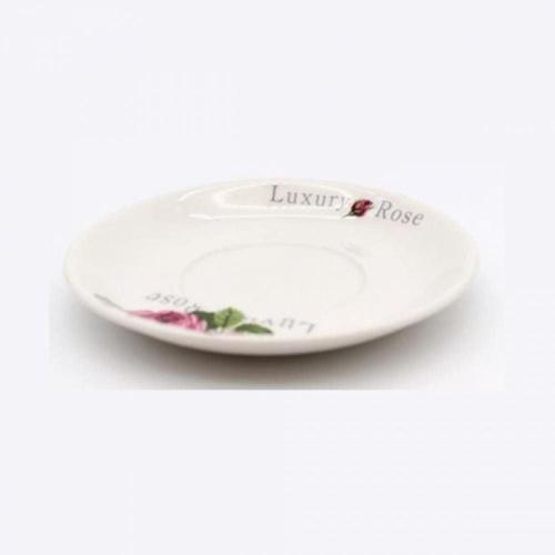WL 장미 프린팅 커피받침 130x20mm 10p 식기류 접시 그릇 WFLR0ZD