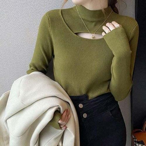 [셀럽하우스]니트 AIOS2729 인기 골지 반목 폴라 감성 터틀넥 반폴라 트임