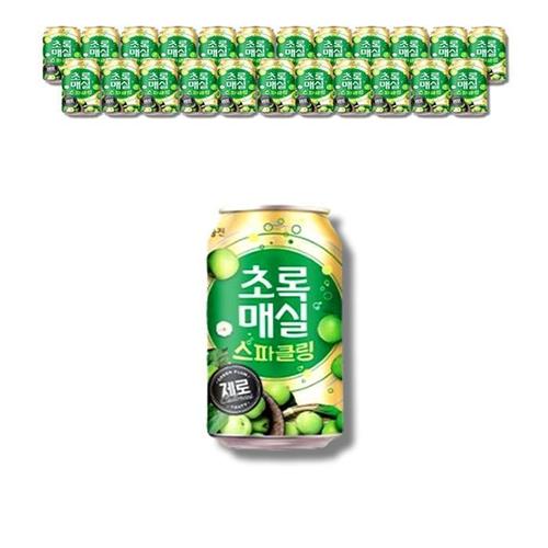 [영양친구] 초록매실 스파클링 제로 캔 350ml 24개 1박스
