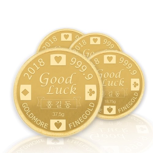 [(주)혼골드모아][골드모아]순금 골드바 코인 3.75g 24k [포커A]