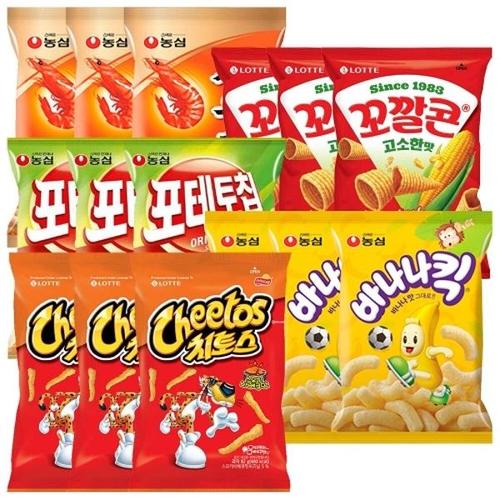 하프클럽 [동서식품]과자모음 5종 15봉(양파링3봉+꼬깔콘3봉+포테토칩3봉+바나나킥3봉+치토스3봉)