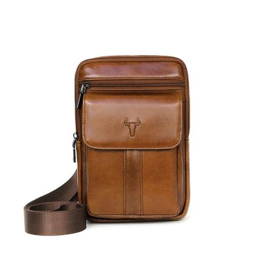 에이치플러스몰 남자 세련된 패션 가죽 미니 보조 크로스백 가방 선물 (W75198C)