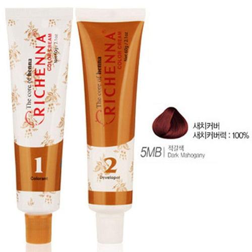 [셀럽하우스]헤나추출물 RMRUCBSN 부드러운향 헤어 염색약 5MB 적갈색