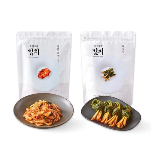 [하프클럽][신세계푸드](온라인) 조선호텔 썰은배추김치 1kg+파김치 500g