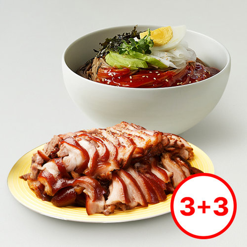 [동해막국수BEST] 배달족발 가격으로 족발3팩! + 비빔막국수 3팩! / 강릉맛집