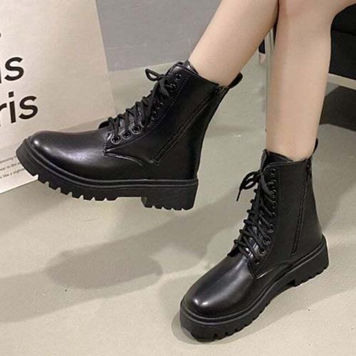 [오너클랜]인기상품 레이디 대형사이즈 시티룩라인감 끈여밈 워커부츠 US504 트렌디 [WFLKN4Z_260118]