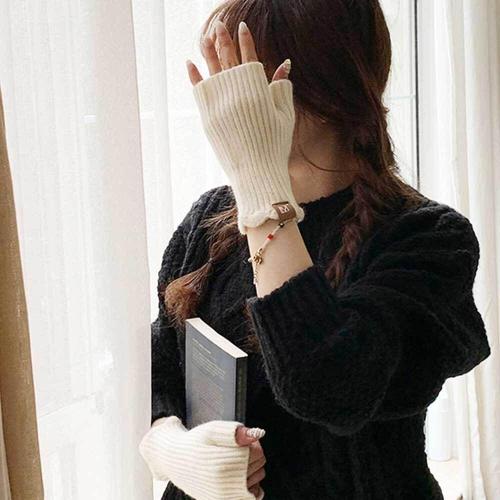 핸드 워머 손장갑 여성장갑 손워머 손토시 털실 WFG54IJ