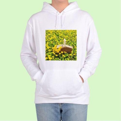 [에이치플러스몰]꽃 잔디 FLOWER 그림 N7 풀밭에서 후드티 남여공용 디