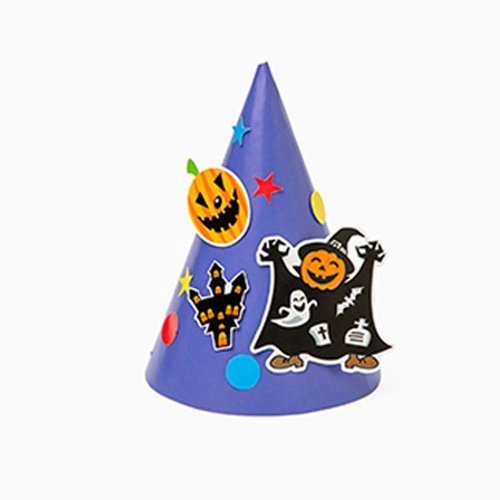 BDM 홈파티용품 10월 31일 할로윈파티 종이 꼬깔모자 보라 호박 이벤트용품