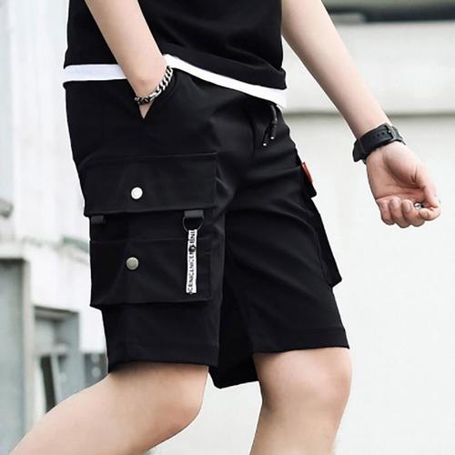 명화수산 남자 여름 포켓 포인트 빈티지 블랙 반바지