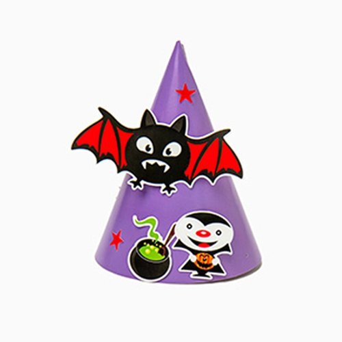 BDM 홈파티용품 10월 31일 할로윈파티 종이 꼬깔모자 보라박쥐 이벤트용품