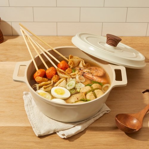 [국내생산] 클레버팟 세라믹코팅 인덕션 겸용 깊은 전골냄비 24cm