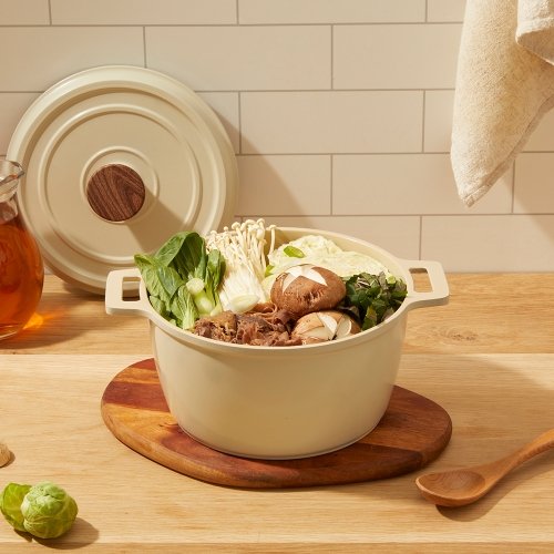 [국내생산] 클레버팟 세라믹코팅 인덕션 겸용 깊은 양수냄비 20cm