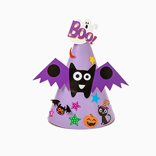 BDM 홈파티용품 10월 31일 할로윈파티 종이 꼬깔모자 연보라박쥐 이벤트용품
