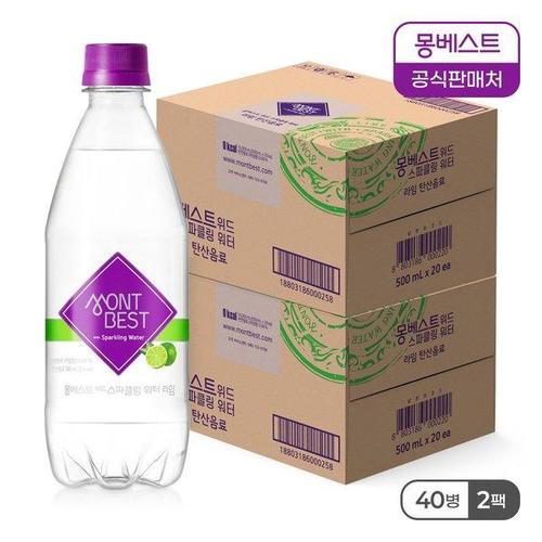 갤러리아_몽베스트 탄산음료 라임 500mLx40병
