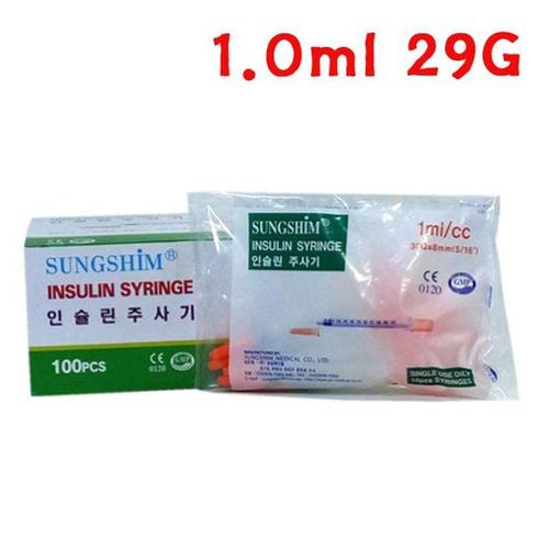 (성심)인슐린주사기 100개입 (1.0ml 29G) X 2개 1회용 (W41D9BA)