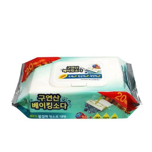 기타상세참조 밀대걸레 두꺼운엠보싱 베이킹소다 청소용물티슈 청소포 물걸레 막대걸레 HW6F751C