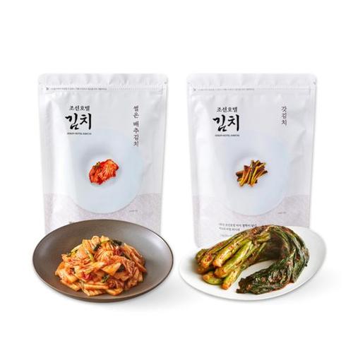 [하프클럽][신세계푸드](온라인) 조선호텔 썰은배추김치 1kg+갓김치 1kg