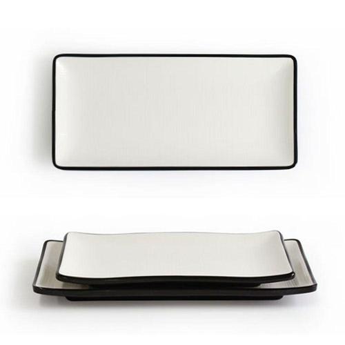 김치그릇 멜라민 반찬접시 생선구이 스끼다시 접시 22.5cm 2호