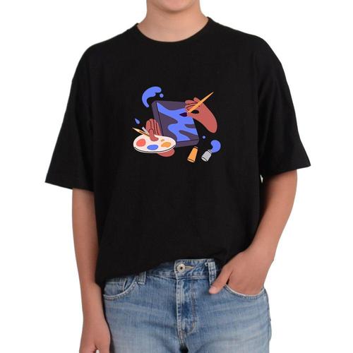 길단 반팔 USA핏 화가 물감 그림 창작그림 다양한색상 전사이즈 WFKQ0QK