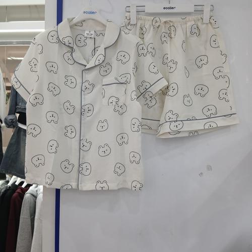 [에꼴리에][모다부평]쿨 시어서커 카라 파자마 세트/26OP753CR_BP_BP