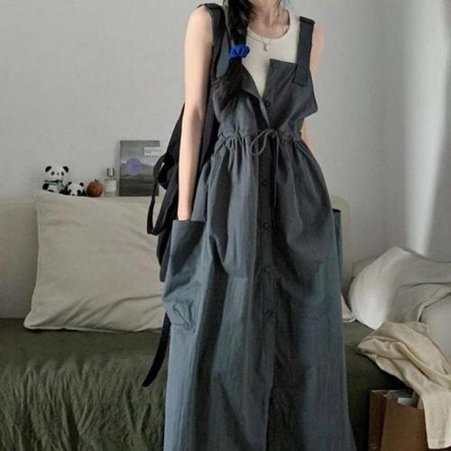 에이치플러스몰 여성치마 릴리 민소매 원피스 포켓 스커트 여자 WFLMU0Q