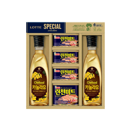 롯데푸드 프리미엄 혼합7호(ECO)(런천미트200g 3개,런천미트340g, 카놀라유500ml2개)
