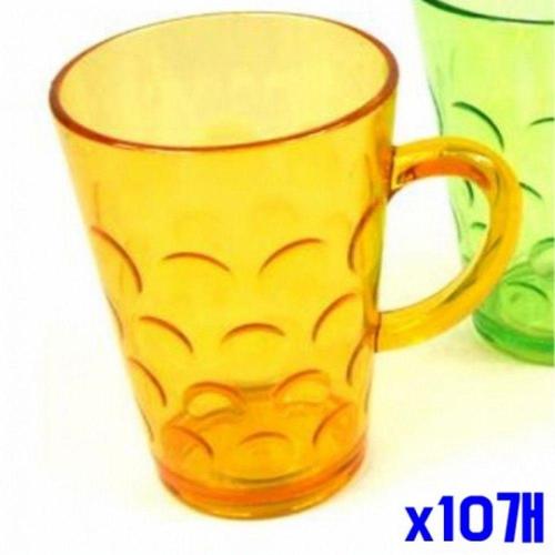 알티피아 물방울패턴 손잡이컵 음료용 컵 컬러랜덤 WFL9286