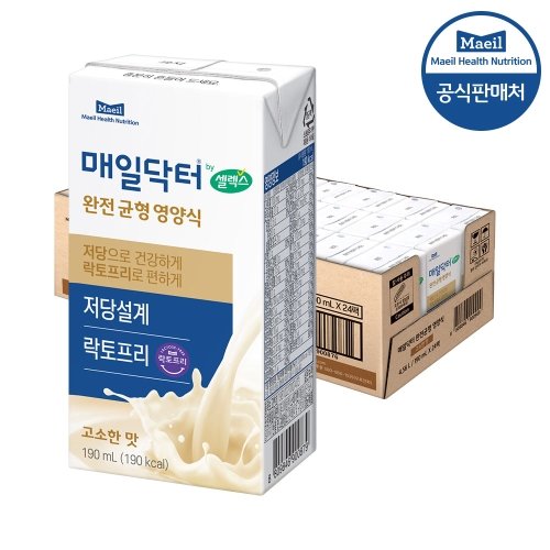셀렉스 매일닥터 by 셀렉스 완전 균형 영양식 190ml 24팩 (1박스)