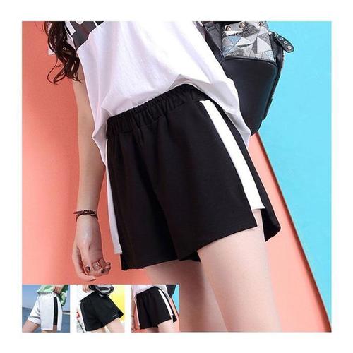 [BZG41368_49]여름 데일리 배색 반바지 여성 트레이닝