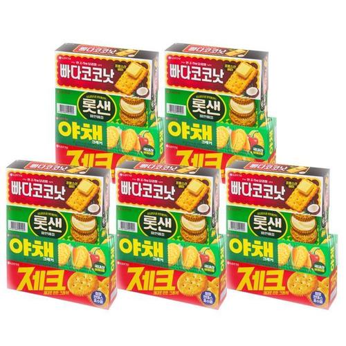 오리온 비스킷 스낵 4묶음 (빠다코코낫 1개 + 롯샌 1개 + 야채크래커 1개 +