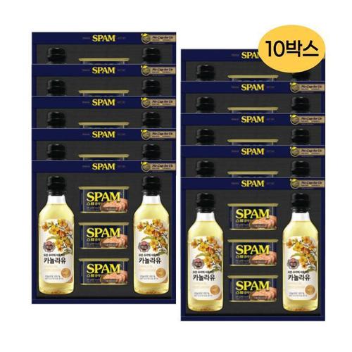 [CJ제일제당] 스팸고급유 7호 x 10박스, 스팸 클래식 200g 3개 카놀라유 50